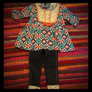 Boho Tunic & Jeans 12mo
